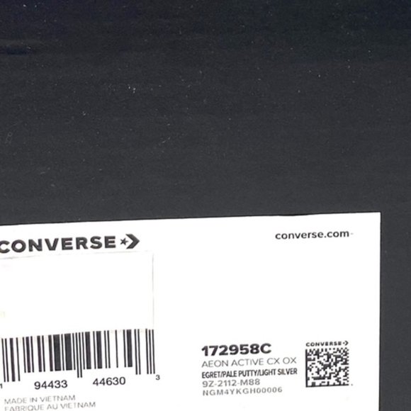 Converse Aeon Active CX Sneaker Leather Women Size Mesh Egret Mid Basket 172958C - Picture 8 of 9